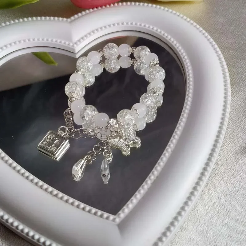 Женский винтажный браслет-цепочка с подвеской-бабочкой