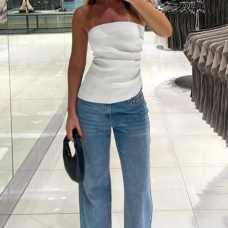 Женский белый бюстгальтер топ платье для выпускного вечера сексуальный летний