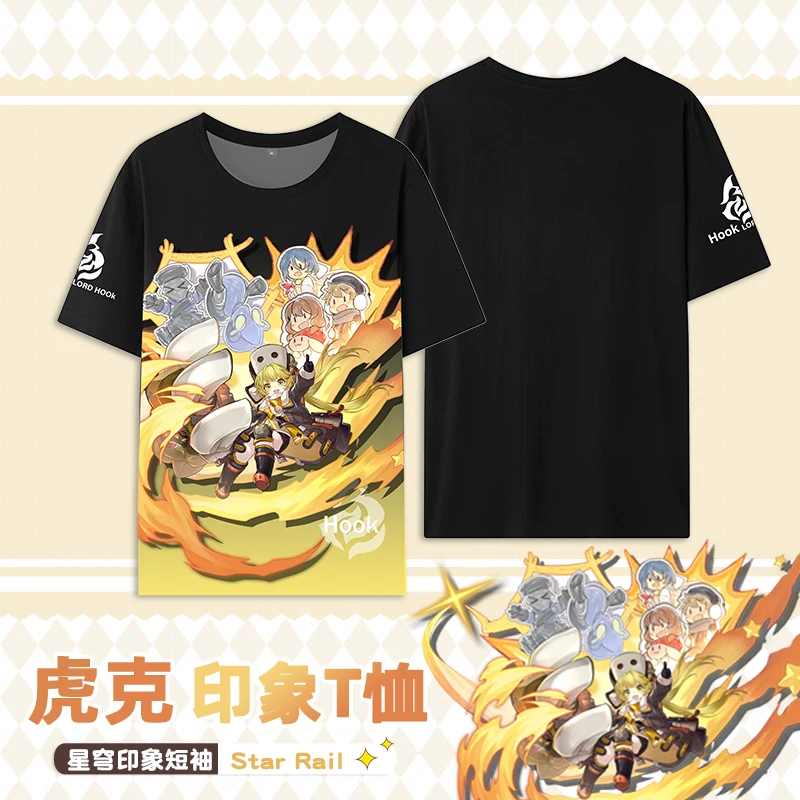 

Game Honkai Star Rail 3D Print Hock T Shirt Women Men Game March 7th Natasha Serval Bronya Cosplay Costume