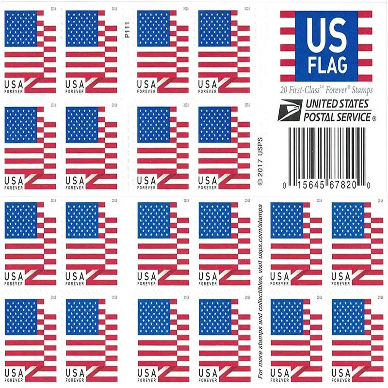 

Почтовые штампы Forever US, рулон 1, всего 100 шт., 2018, классический флаг