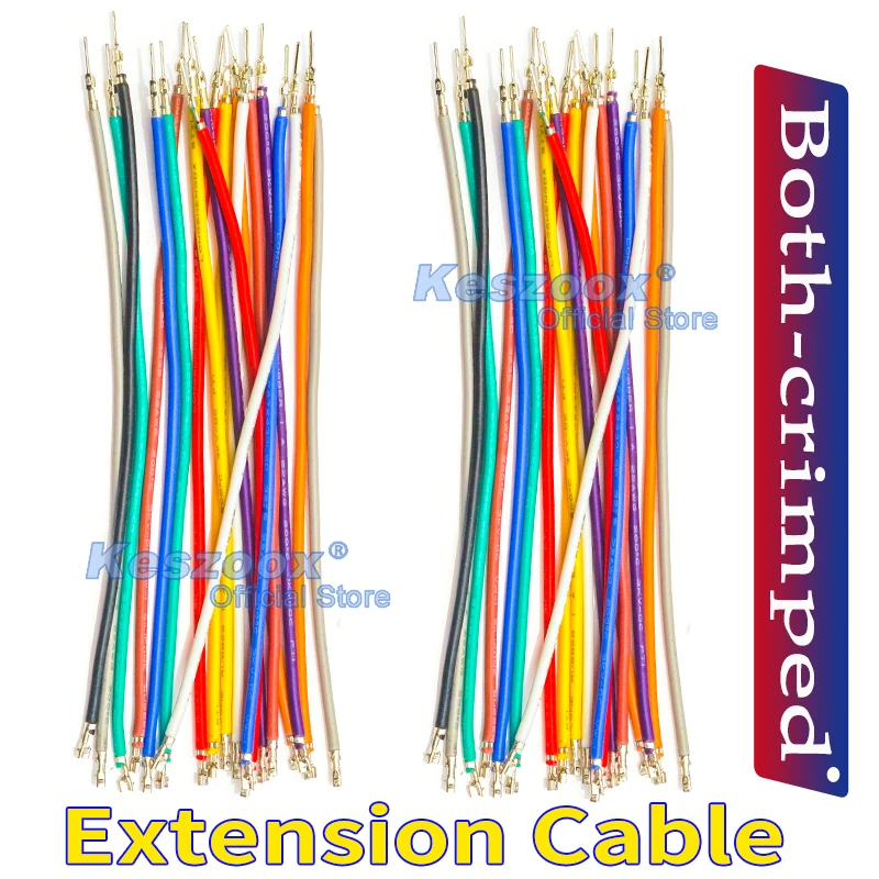 Удлинитель JST PH2.0, предварительно обжимный силиконовый кабель, провод 22AWG, медный провод, устойчивый к высоким температурам, кабельный обжимной соединитель