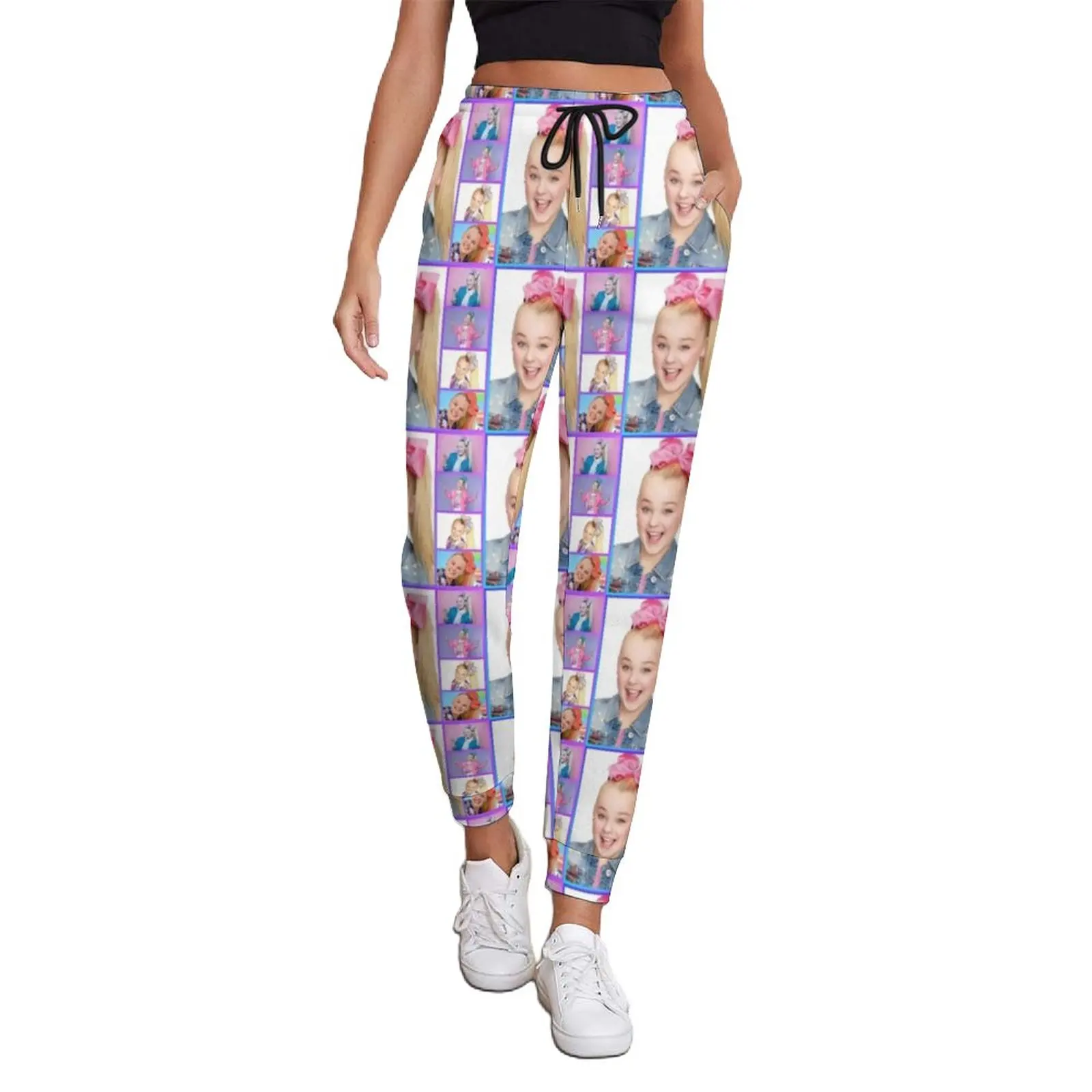 

Cute Jojo Siwa Pants Autumn Dance Moms Elegant Joggers Woman Street Wear Pattern Trousers Big Size