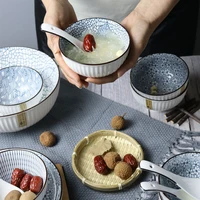 ceramic cutlery set home vintage dinner plate living room dinner bowl