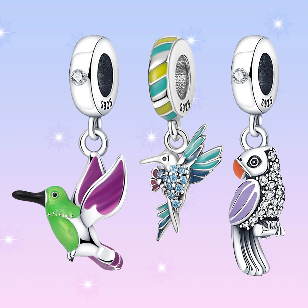 Original Bird Series Pendentif Fit pour Pandora DIY, Bracelet, Collier, Mignon, Niche, Mode, Bijoux, Accessoires, Cadeau pour Femme