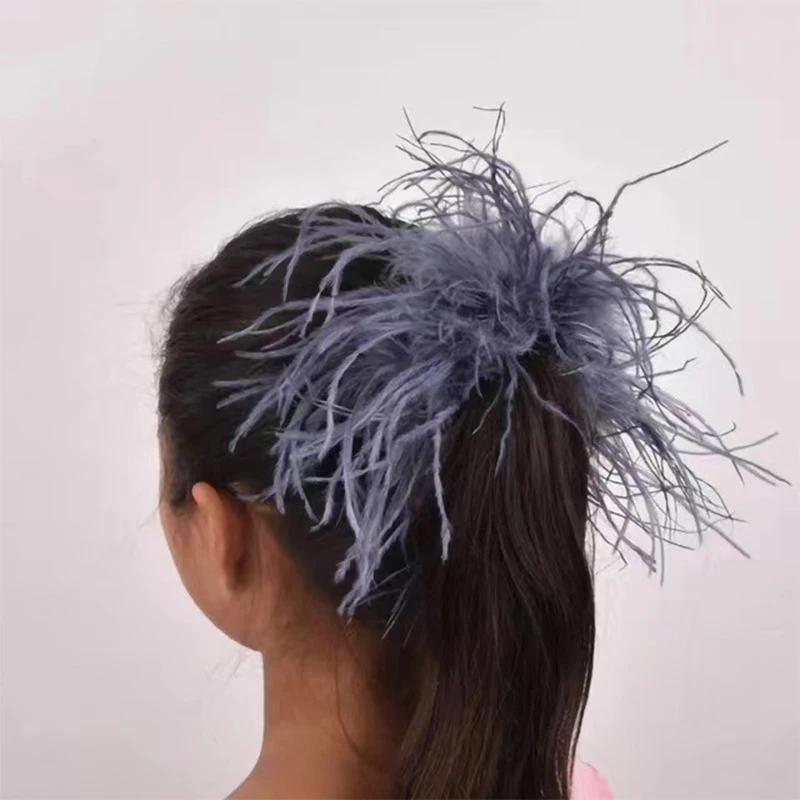 

Женская атласная манжета с перьями страуса, элегантная рубашка с манжетами из страусиного пера, манжетами из натурального меха, застежкой н...