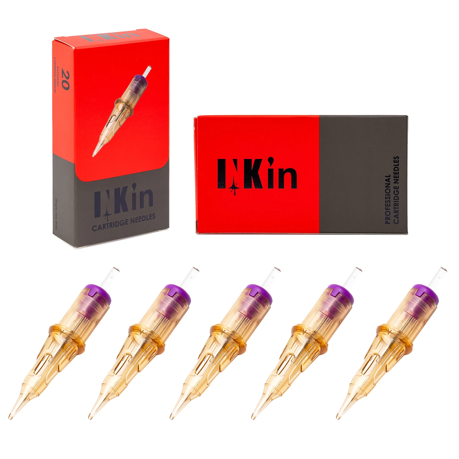 100 Pcs Assorted Sizes INKIN Tattoo Needles Cartridge Rould Liner 1R 3R Mixed Types for Tattoo Permanent Makeups Pen Machines