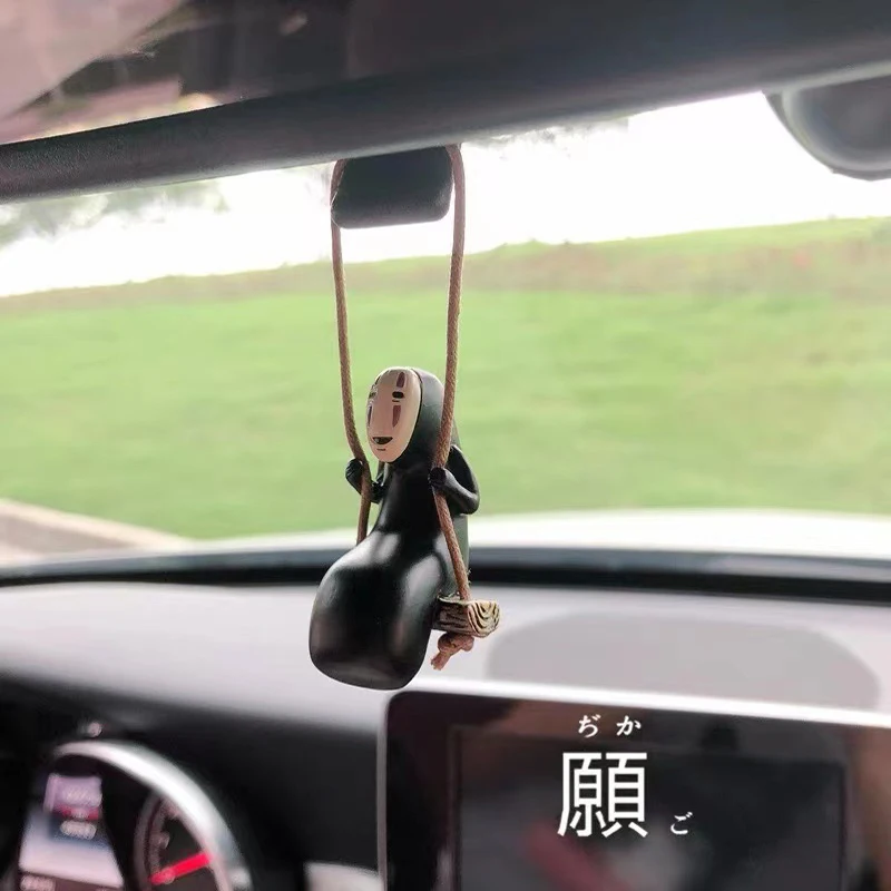 

Cute Anime Car Ornaments Faceless Male Car Pendant Car Rearview Mirror Pendant Auto Decoraction Accessories Birthday Gift