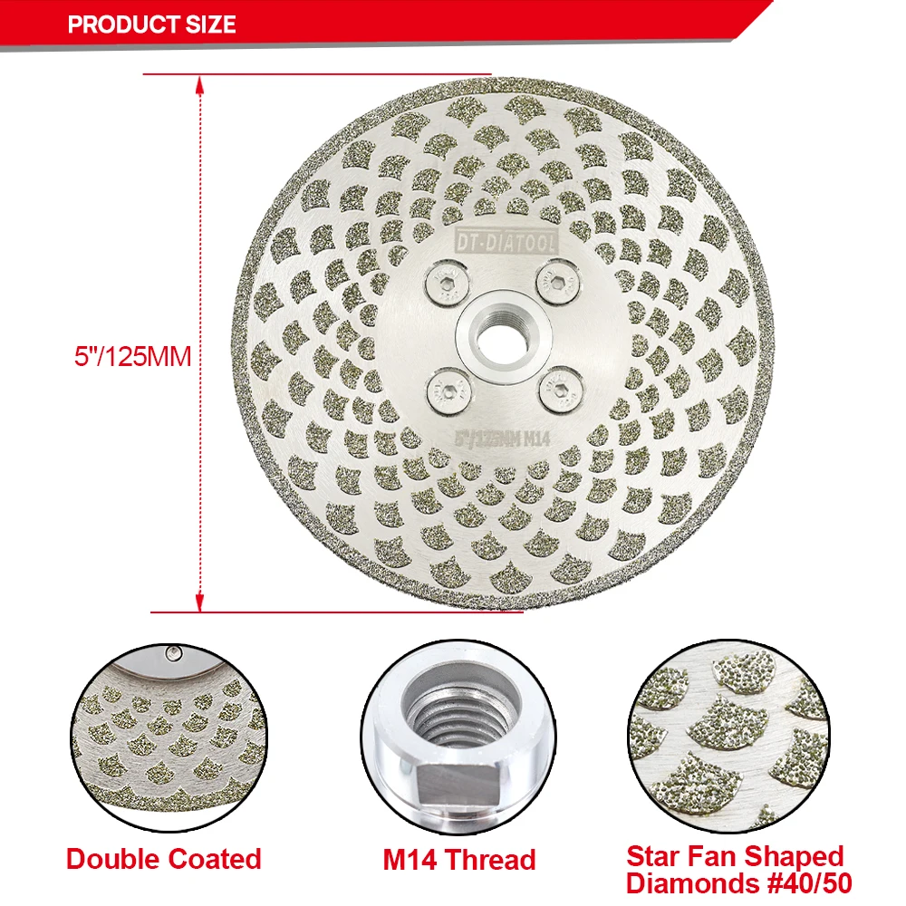 

DT-DIATOOL Алмазный шлифовальный диск для камня 105/115/125 мм