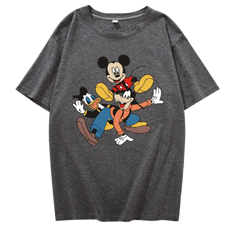 

Disney Summer M-4XL Oversized Men Women T Shirt Casual Short Sleeve T-shirts Mens O Neck Woman Man T-shirt for Male Tshirts