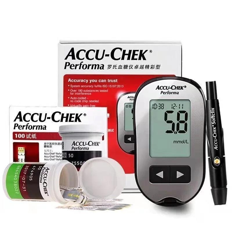 Фото Accu Chek Performa Измеритель уровня глюкозы в крови Roche Sugar Ac ddy Diabetic Tester Монитор для диабета Meting Автоматическое кодирование Бытовая последняя №1