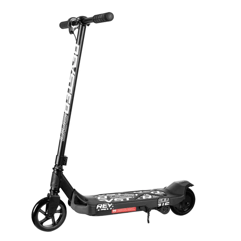 

, Revster 200 2-in-1 Electric & Kick Scooter, Ages 8+, 12V Battery, 8 MPH, 130mm Cast Polyurethane Wheels, Rear Brake