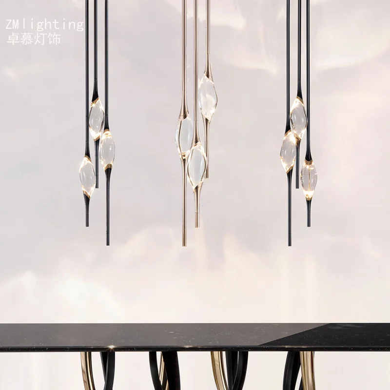 

Современный потолочный подвесной светильник s, геометрический декоративный светильник для дома, кухонный остров, Роскошный дизайнерский в...