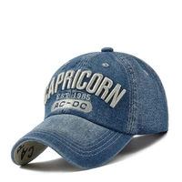 new capricorn 3d letter embroidery baseball cap outdoor sports golf caps trucker hat mens and womens universal hats