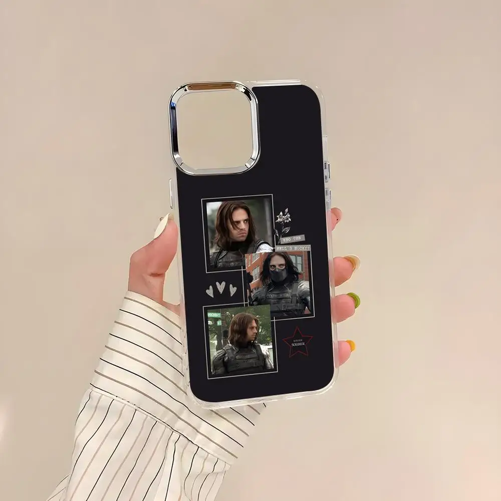 Фото Чехол для телефона B-Bucky B-Barnes Winter S-Soldier для iPhone 17 Air 16 15 14 13 12 11 Pro Pro Max Plus, прозрачный, мягкий №2