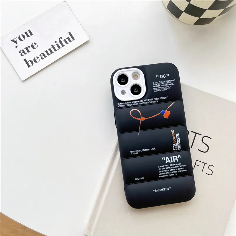 Sports Shoes Puffer Phone Case For Iphone 15 14 13 12 11 Pro Xs Max Xr X 7 8puls Soft Tpu Cover