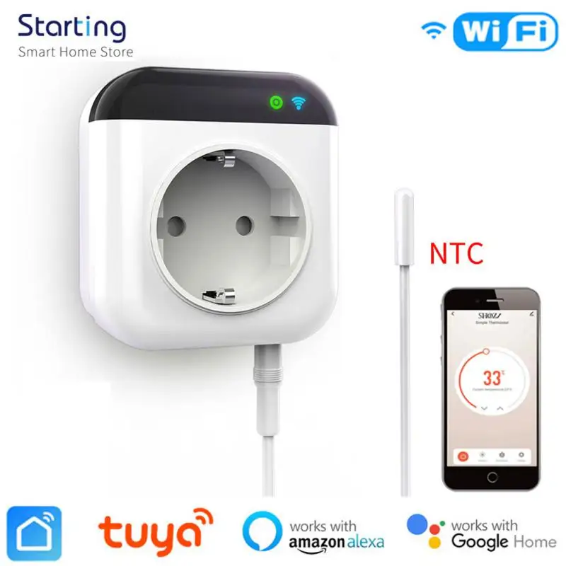 

Умная розетка с Wi-Fi и термостатом, 15 А, 4400 Вт