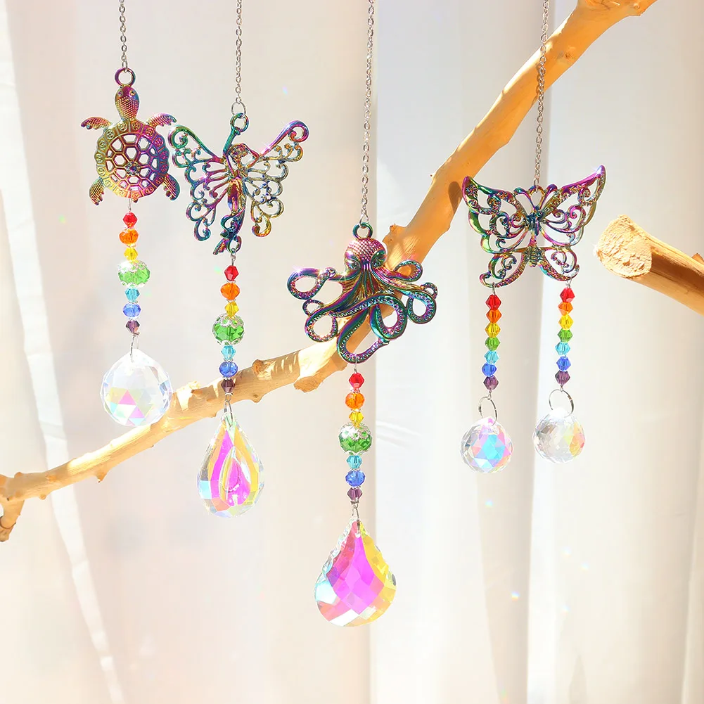

Suncatcher Кристалл солнце и луна призматические кристаллы Колибри Сова колокольчики ветра Радуга Chaser занавес украшение
