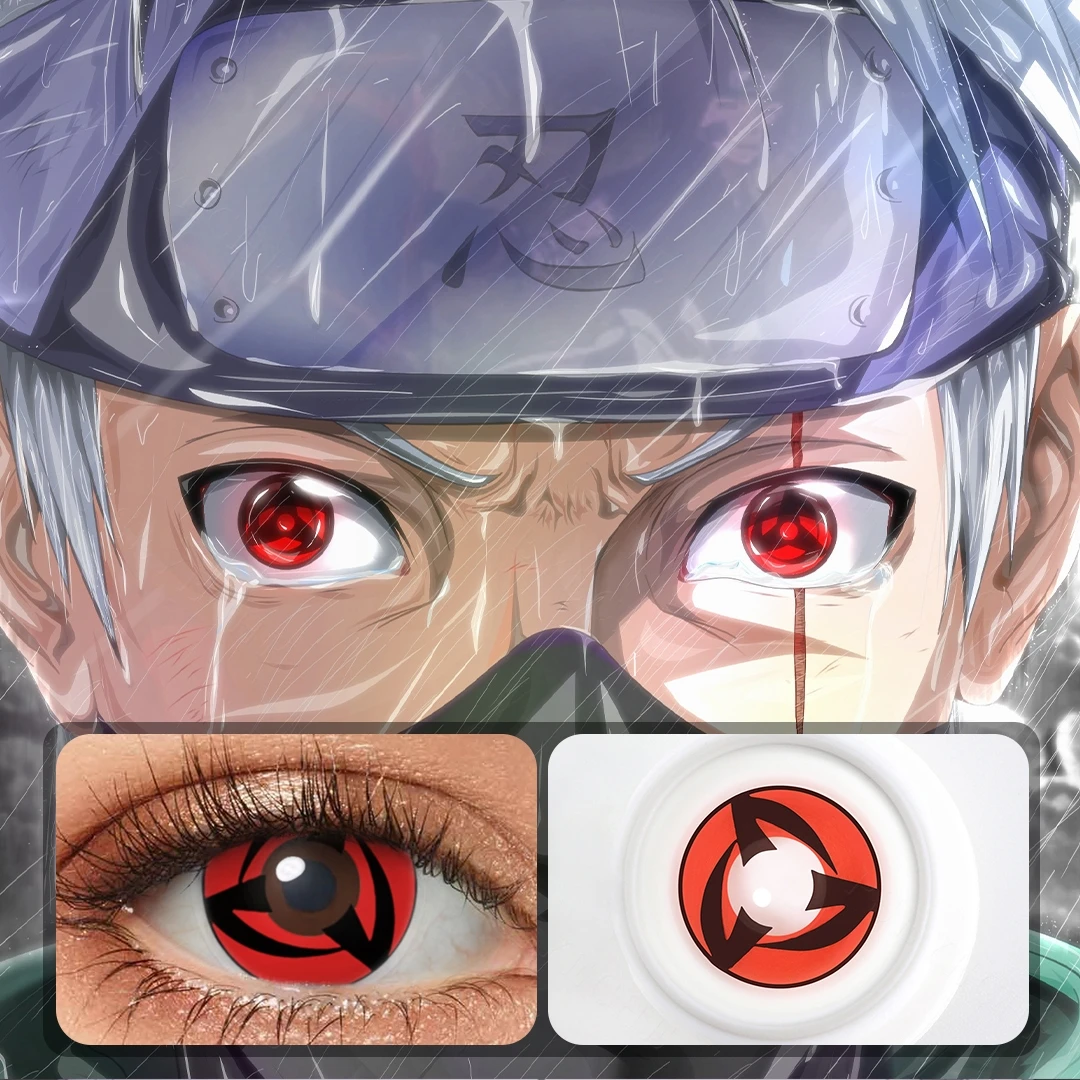 (0 ~-6 0) контактные линзы Шаринган ринотриган с градусом Sasuke Anime косплей диоптриями