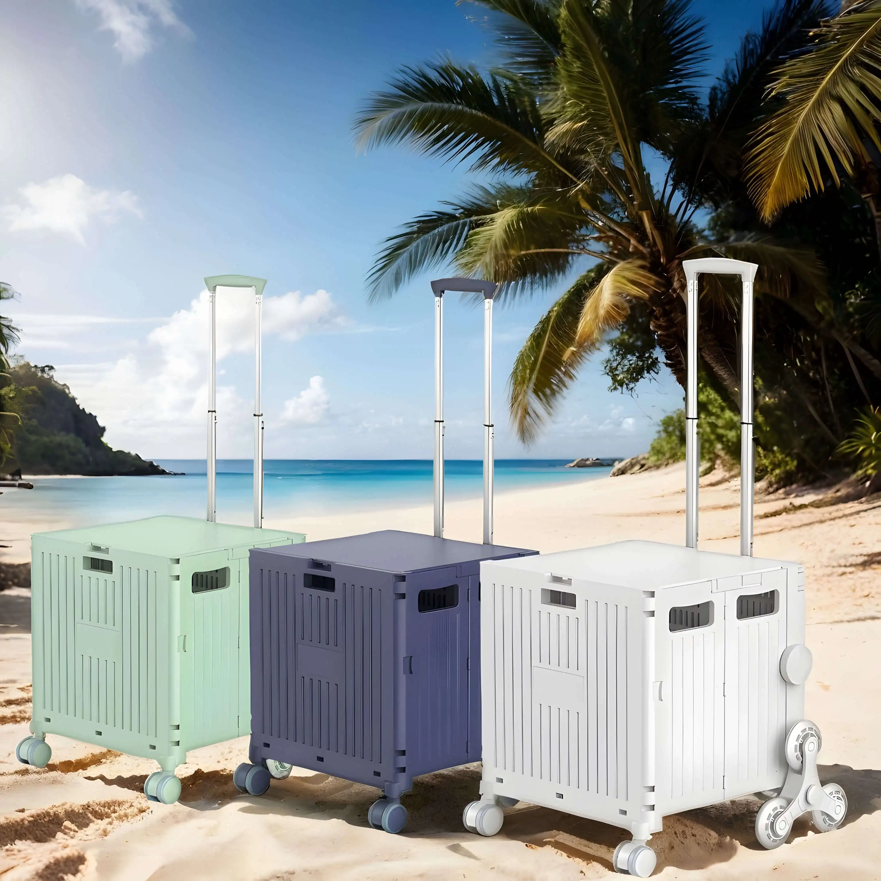 Портативная Складная Тележка для покупок тележка супермаркета ручная походная