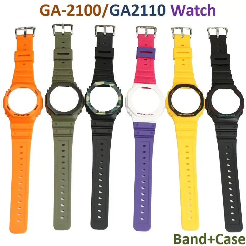 

NEW2023 Frame Shell Watch Band Strap for Casio g-shock GA-2100/GA2110 Bracelet Watchband Cover for G-shock GA2100 Watches Case W