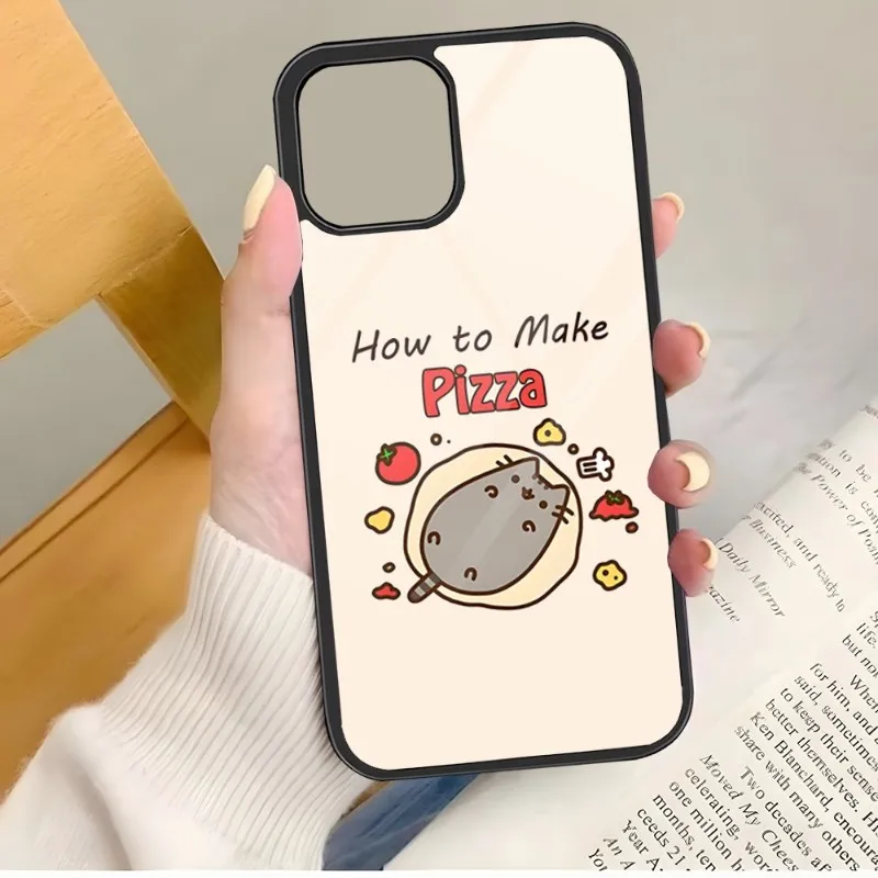 Милый мультяшный Кот P-Pusheens чехол для телефона ПК + ТПУ Samsung Galaxy S10 S30 S22 S20 S21 Plus Ultra Note