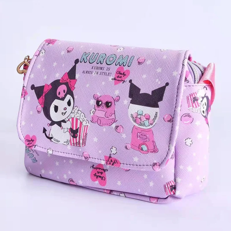 

Sanrios Kuromi My Melody женская сумка для хранения косметичка мультяшная креативная модная повседневная универсальная флип-сумка на молнии