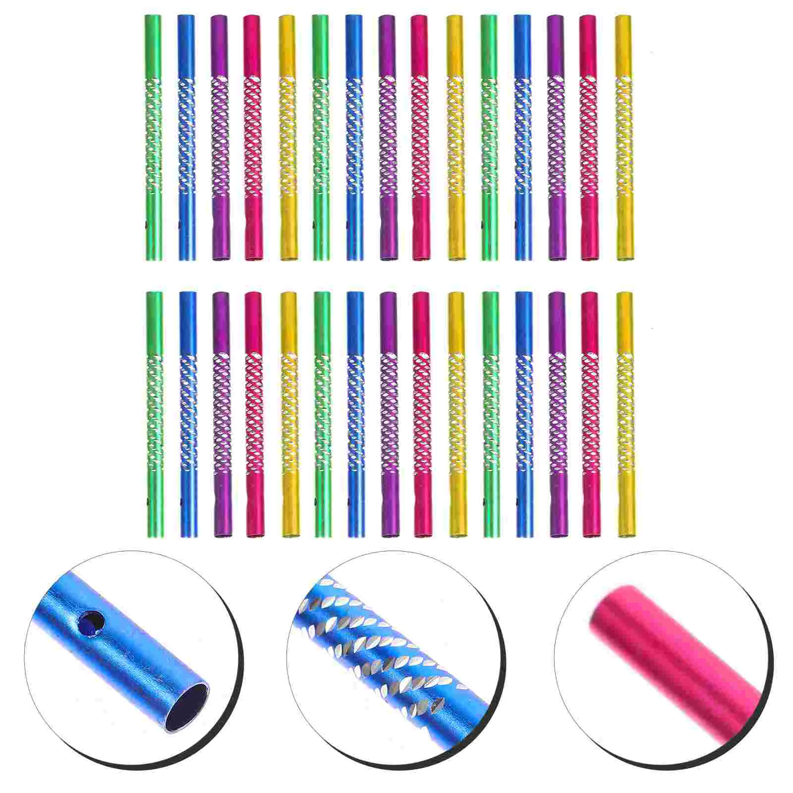 

50pcs Wind Chime Tubes Outdoors Wind Chime Repair Wind Chime Accessories Metal Wind Chime Pipe for Kids House