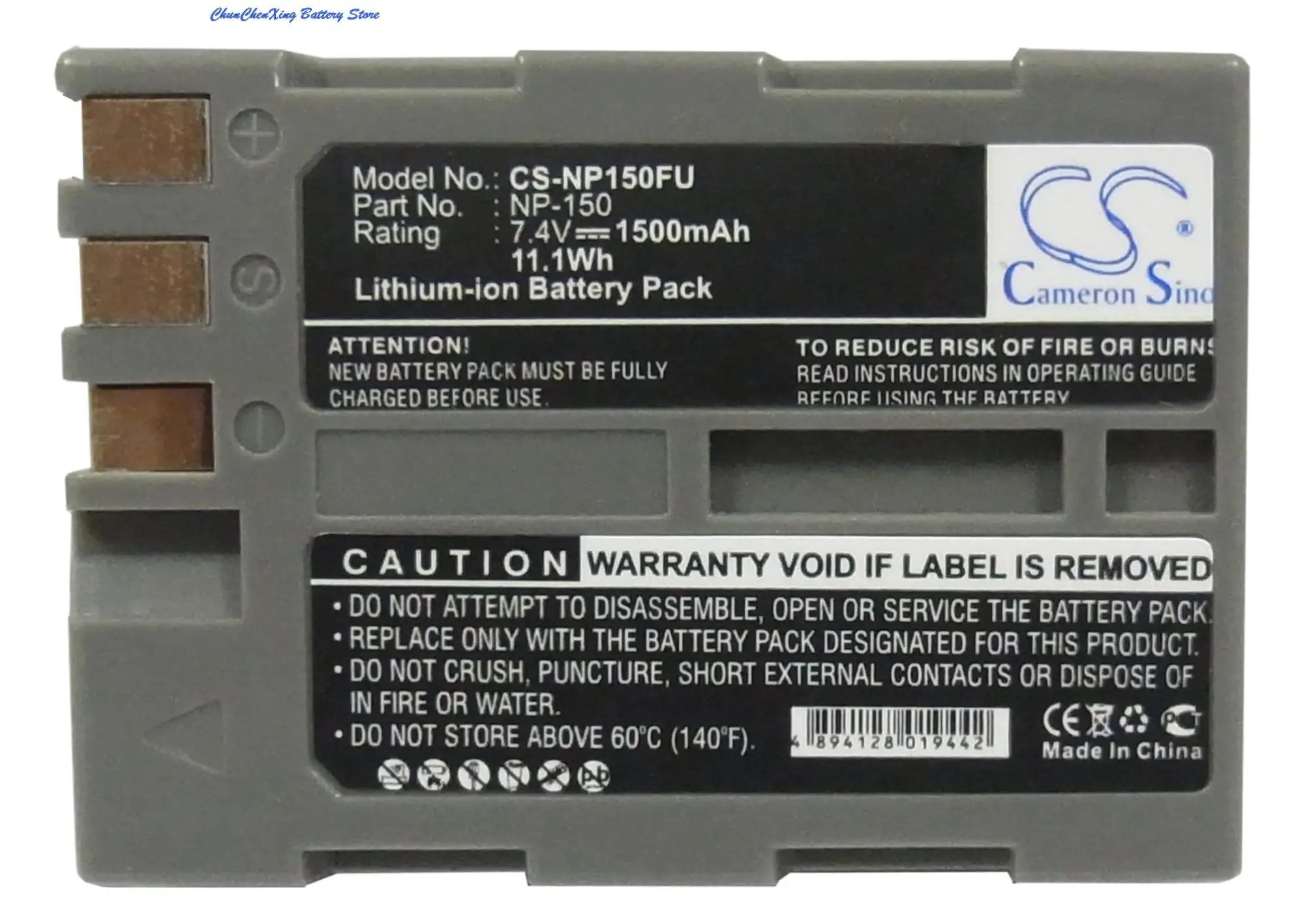 Cameron Sino 1500mAh Battery NP-150, BC-150 for Fujifilm BC-150, FinePix S5 pro, IS Pro