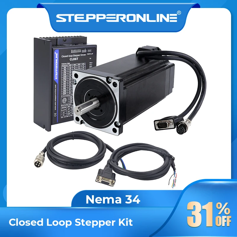 

Шаговый двигатель STEPPERONLINE Nema 34 с замкнутым контуром 12 Нм