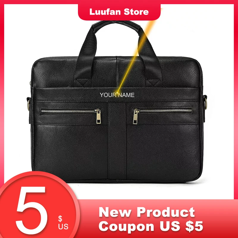 

Business Briefcase For Men Laptop Bags Genuine Leather Men's Office Bag Men's Luxury Design Shoulder Briefcase Male Work Handbag