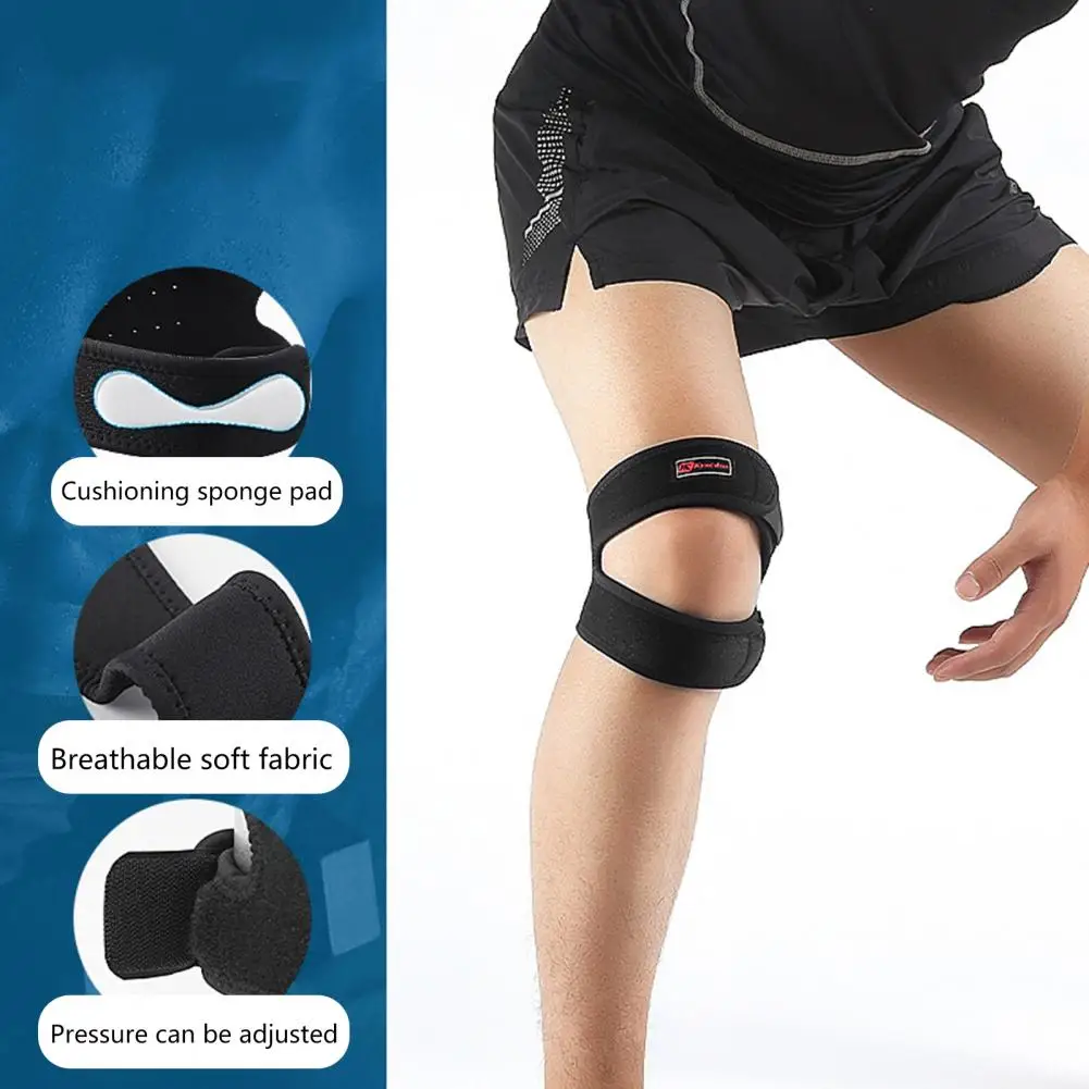

1Pc Knee Pad High Flexibility Adjustable Not Easy to Slip Off Tear Resistant Wear-resistant Patella Protection Fitness Protector