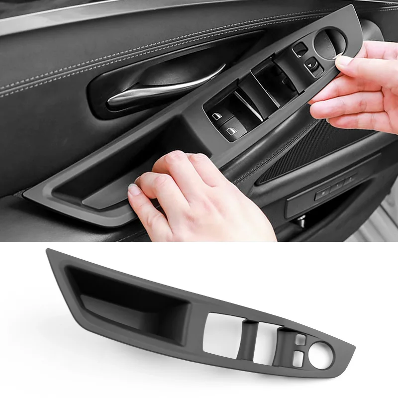 

SPEECHN Car Styling Door Armrest Panel Protect Cover Stickers for BMW 5 Series F10 F18 Window Glass Lifting Buttons Interior