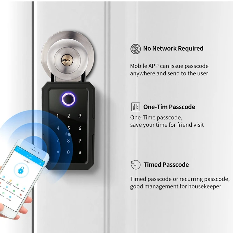Хранилище отпечатков пальцев с паролем EGFirtor Tuya TTLock APP удаленного управления Bluetooth Smart замок через шлюз Wifi Door Lock.