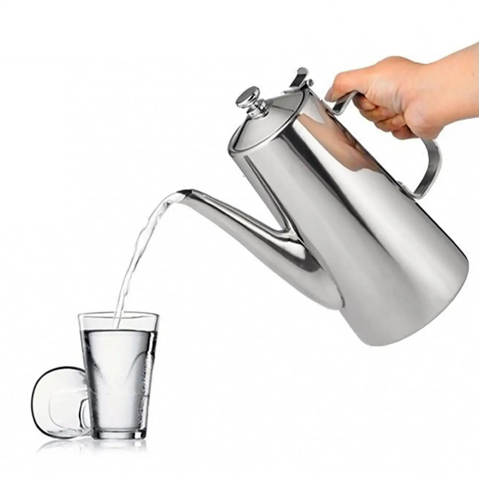 

Long Mouth Stainless Steel Tea Kettle Cup Cooker Vacuum for Office Herbal