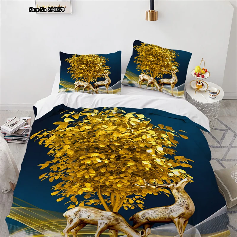 

Комплект постельного белья с цифровым 3D-принтом, пододеяльником и наволочкой