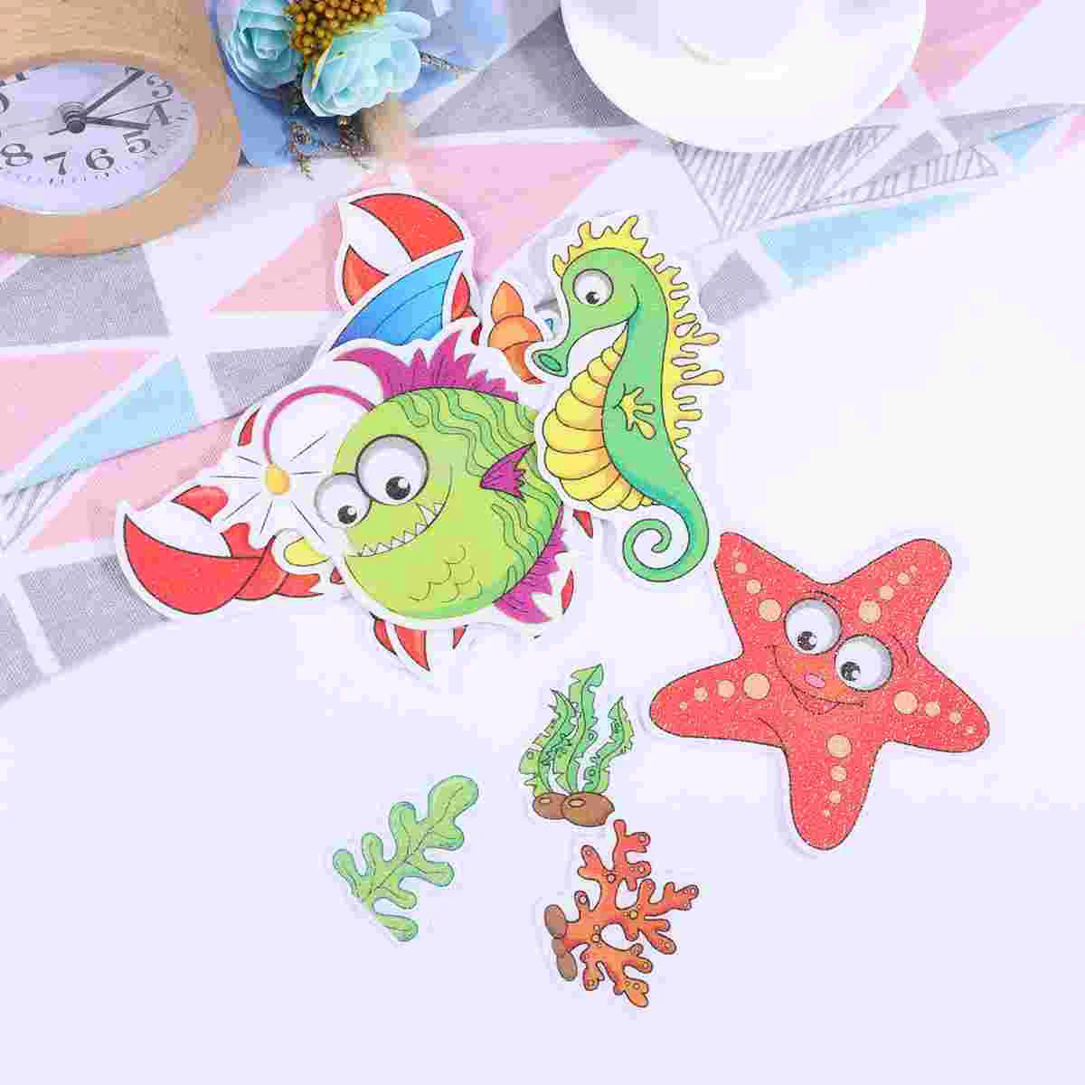 

Cabilock 9PC Cartoon Shrimp Patterns Non- Bathtub Stickers Safety Bathroom Tubs Showers Treads Adhesive Applique Decals for