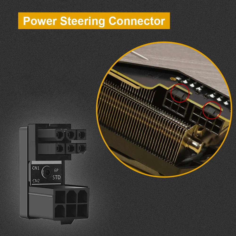 Адаптер питания ATX Угловая головка 8 контактов 6 гнездо до штекер 180 градусов