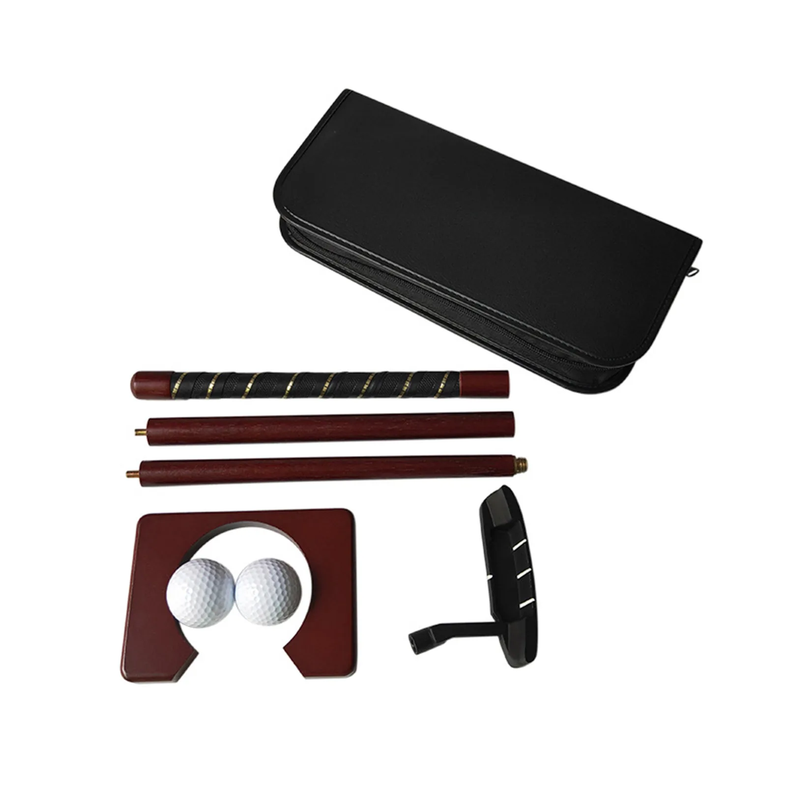 

Mahogany Golf Putter Set Right Handed And Left Handed Putter Golf Club Sturdy Putter Shaft With 2 Practice Golf Balls For Any