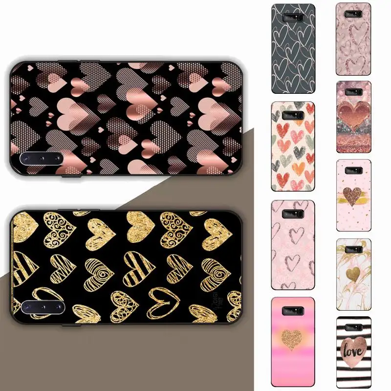 

Gold Rose Glitter Love aesthetics Phone Case for Samsung Note 5 7 8 9 10 20 pro plus lite ultra A21 12 72