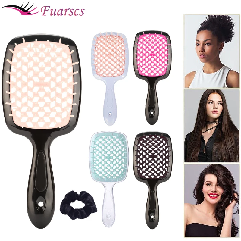 

Scalp Massage Comb Wide Teeth Air Cushion Combs Women Fluffy Salon Modeling Tool Dry and Wet Hollow Comb Hairdressing Hair Brush