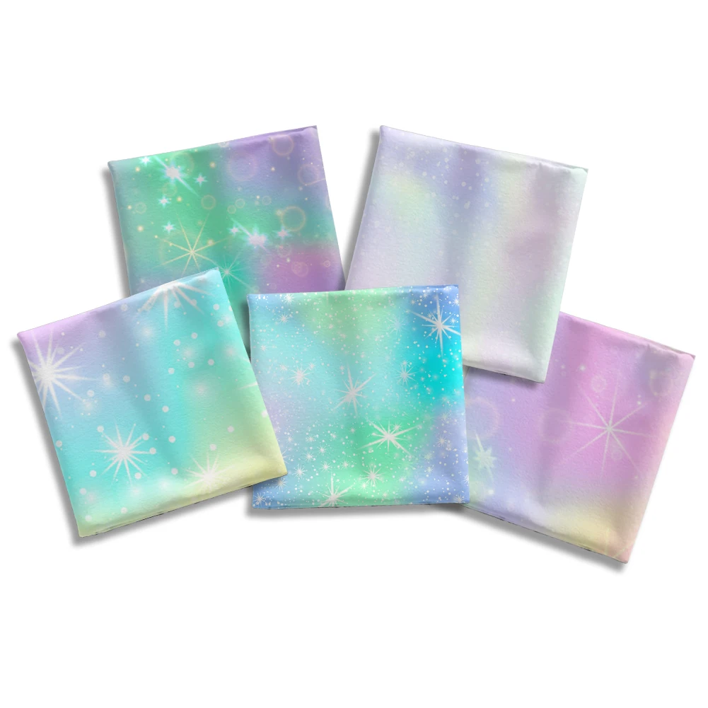 

Bright Pattern Print Peach Skin Fabric Atchwork Quilting Quarters DIY Sewing Fabric Cover 50*145cm