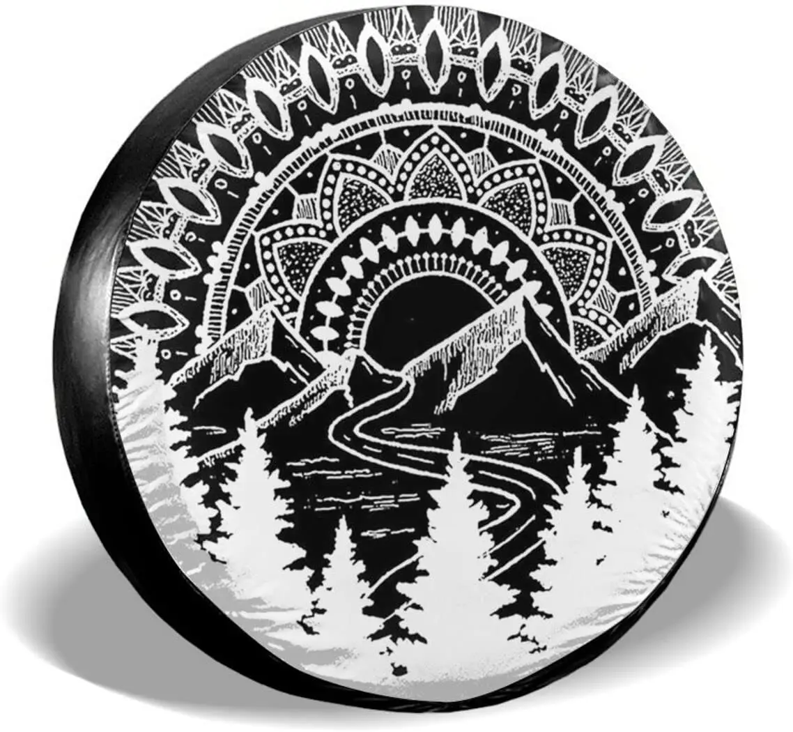 

Spare Tire Cover Mandala Mountain SUV Rv Camper Tire Cover Protectors Weatherproof Dust-Proof