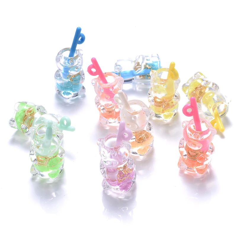 10 шт. подвеска в виде медведя из смолы |