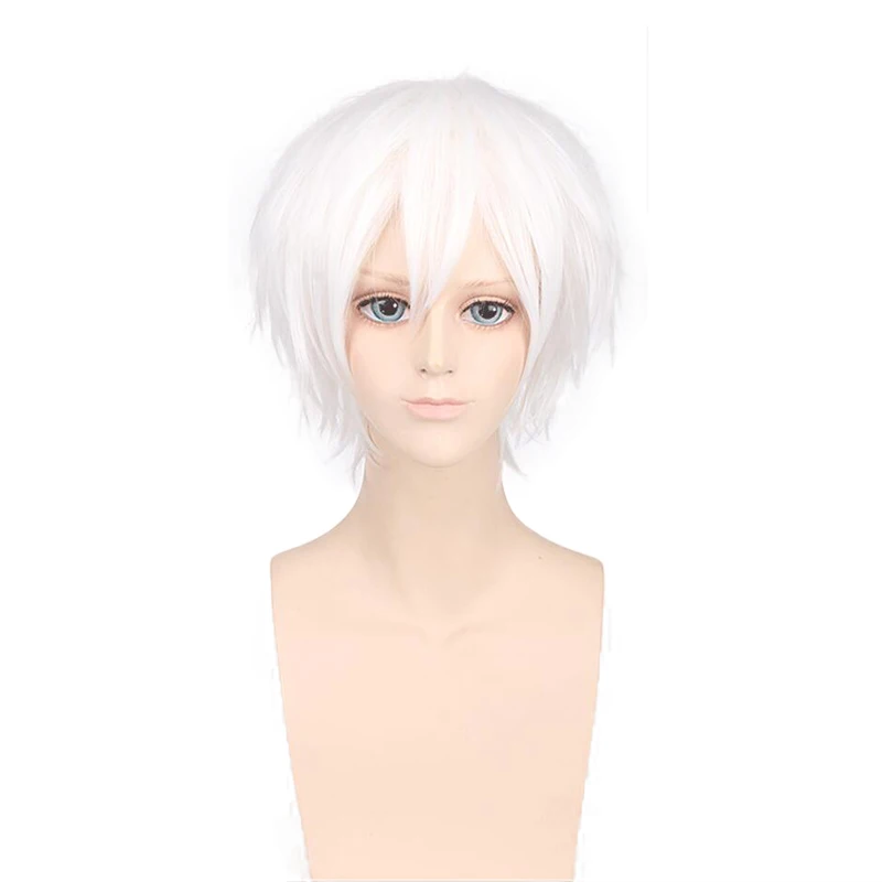 

Anime Toaru Majutsu No Index Accelerator White Short Wig Cosplay Costume Heat Resistant Synthetic Hair Men Cosplay Wigs