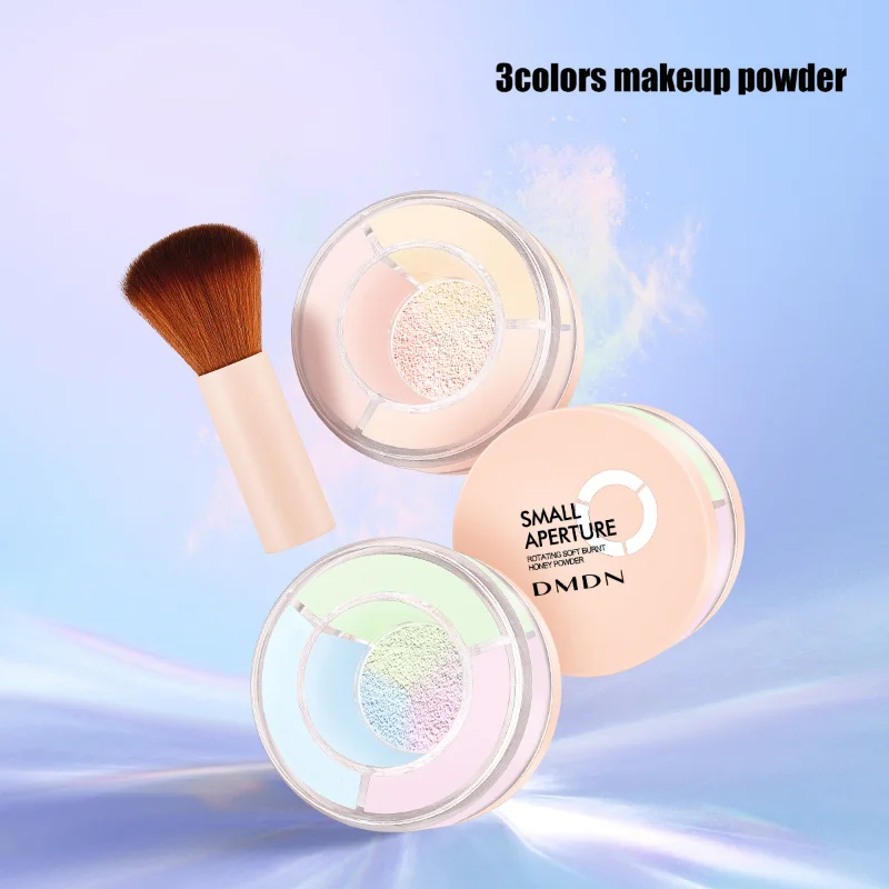 

3 Colors Rotating Make Up Powder Soft Coke Honey Face Powder Makeup Oil-control Professional Womes Cosmetics Luxury Makeup