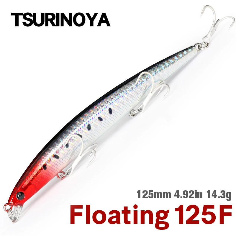 

Рыболовная приманка TSURINOYA DW72, плавающая блесна, 125 мм, 14,3 г, искусственные джеркбейты, воблеры мелкого радиуса, морской окуня, плавающая приманка