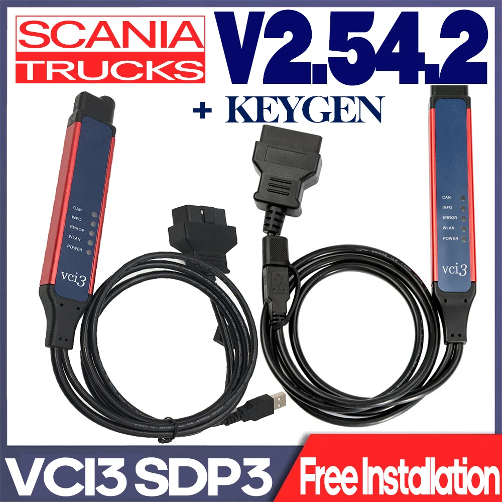

【HOT SALE】 2023 NEWEST Wholesale SDP3 2.54.2 VCI3 AUTOCOM Trucks Heavy Duty Diagnostics Wifi OBDII Scanner for Scania VCI Tools