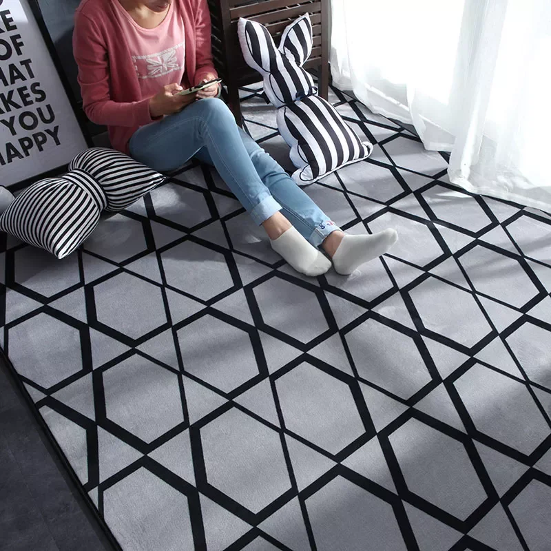 

Nordic Modern Carpet Polyester Rug and Carpets for Living Room Floor Child Kids Play Mat Bedroom Bathroom Home Door Mat alfombra