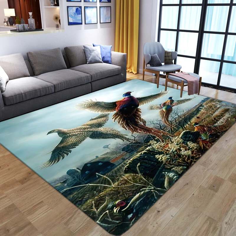 

Cartoon Flying Birds 3D Print Carpets For Home Living Room Soft Kids Play Floor Mat Bedside Sofa Non-slip Area Rugs Parlor Decor