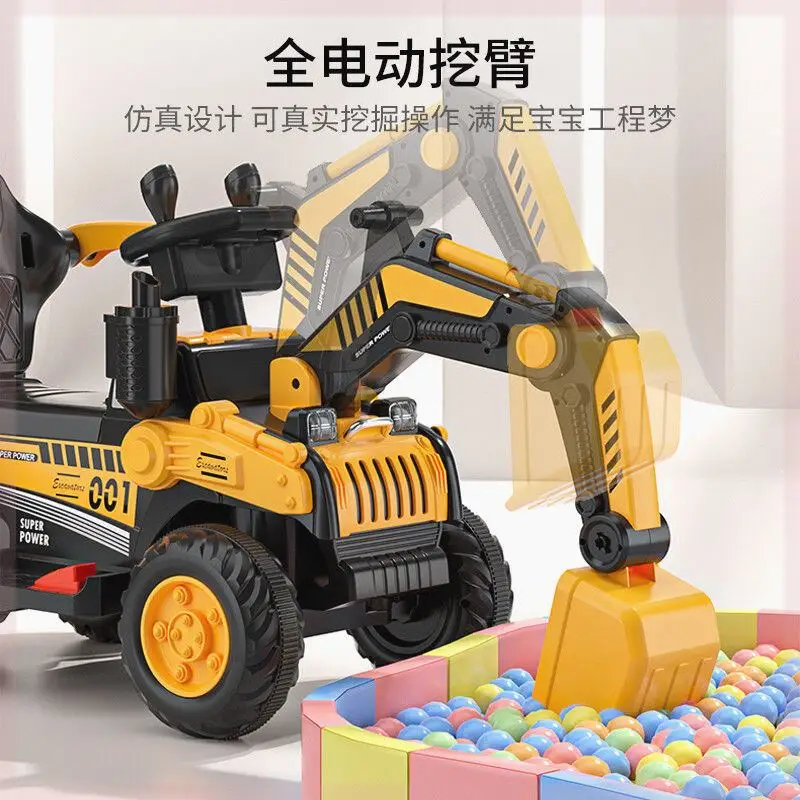 Электрический экскаватор игрушечный автомобиль может сидеть на человека